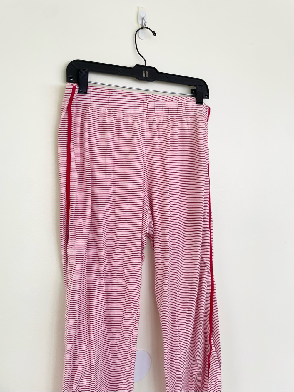 LAKE 100% Pima Cotton Classic Red White Stripe Pajama Pants L Large Bottoms Only - Picture 4 of 9